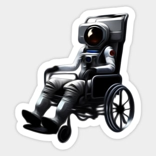 Astronaut in a wheelchair Sticker